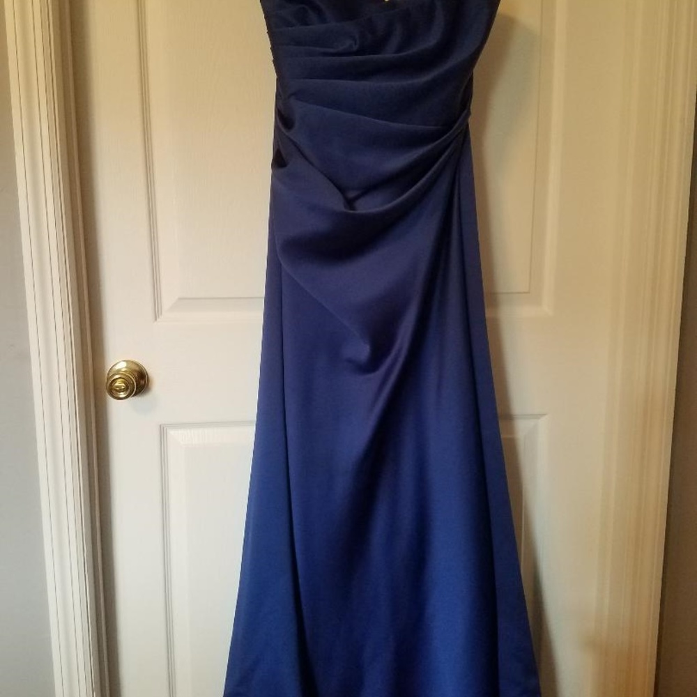 Blue Silky Dress